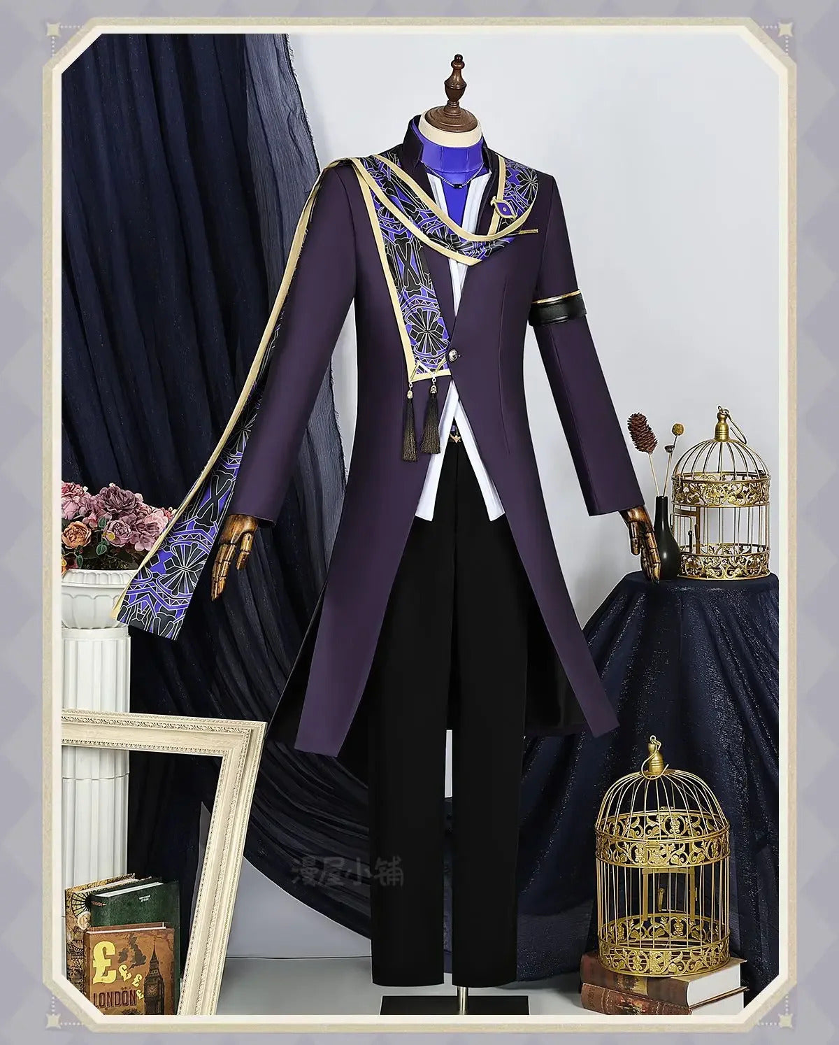 Shusheng-N Genshin Impact Cyno Cosplay Radiant Night Banquet Costume Coat pants belt necklace prop set Halloween fashion Cyno Men uniform