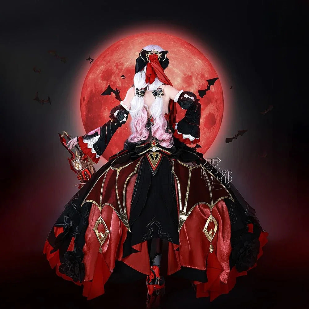 Game Honkai Impact 3 Theresa Apocalypse Cosplay Under the Moon Oath Costume Halloween Carnival Gothic Dress Sweet Lolita Uniform