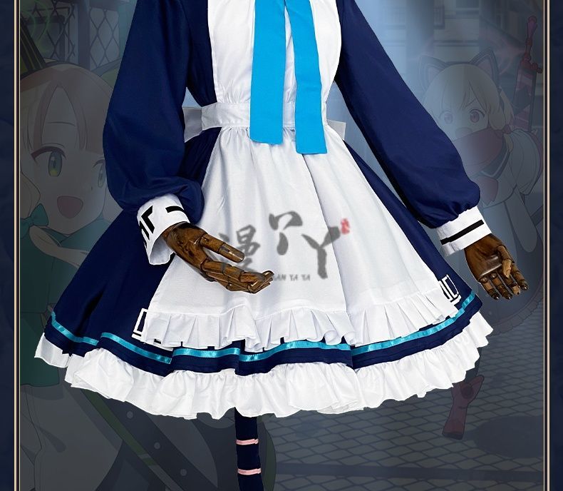 Anime Game Blue Archive Cosplay Saiba Midori Saiba Momoi Costume Maid Uniform Lolita Cat Ears Tail For Halloween Customized