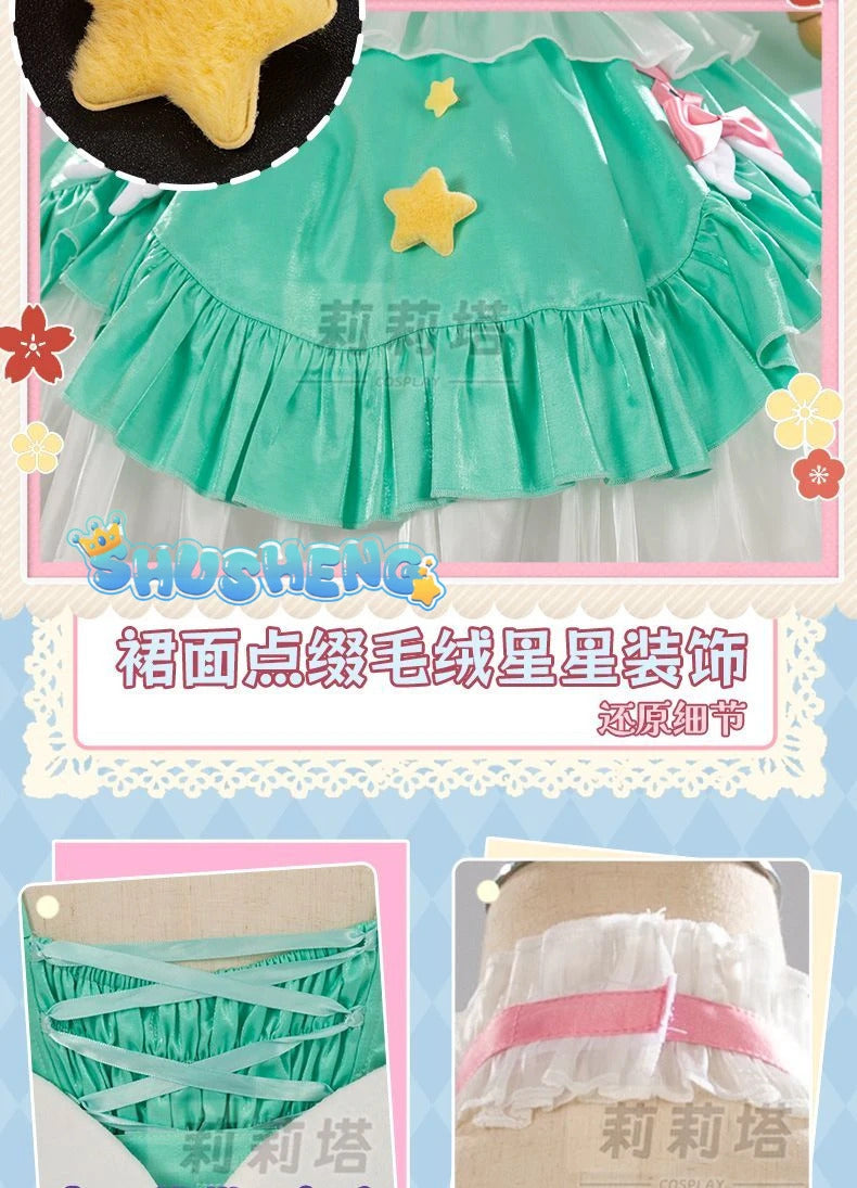 Miku cosplay cute princess Loli dress Miku wig play a full set of dresses for Christmas and Halloween