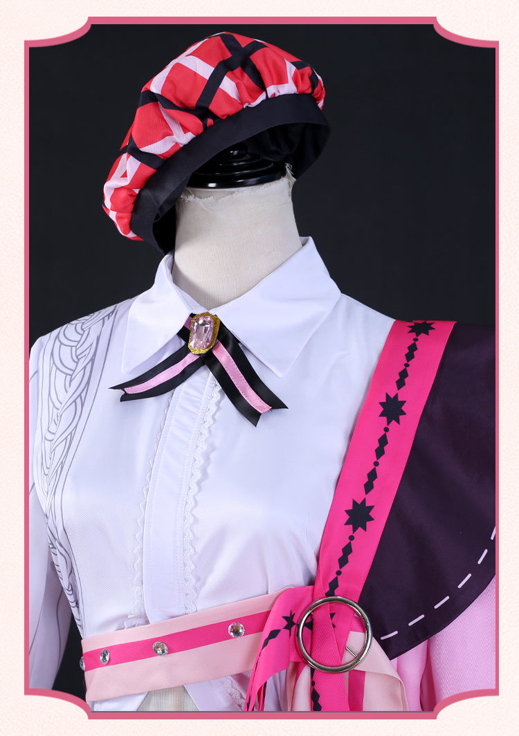 Aster Role-playing Costume Game Nu Carnival Aster Cosplay Outfits Halloween Party Set Short Pink Hair Role Play