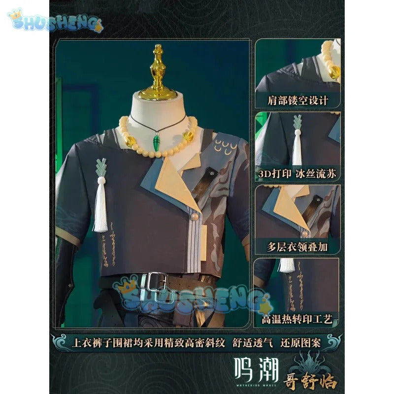 Wuthering Waves Geshu Lin Cosplay Costume Uniform Midnight Rangers Jiyan Jinzhou Huanglong Halloween Party for Women Men S-XXL