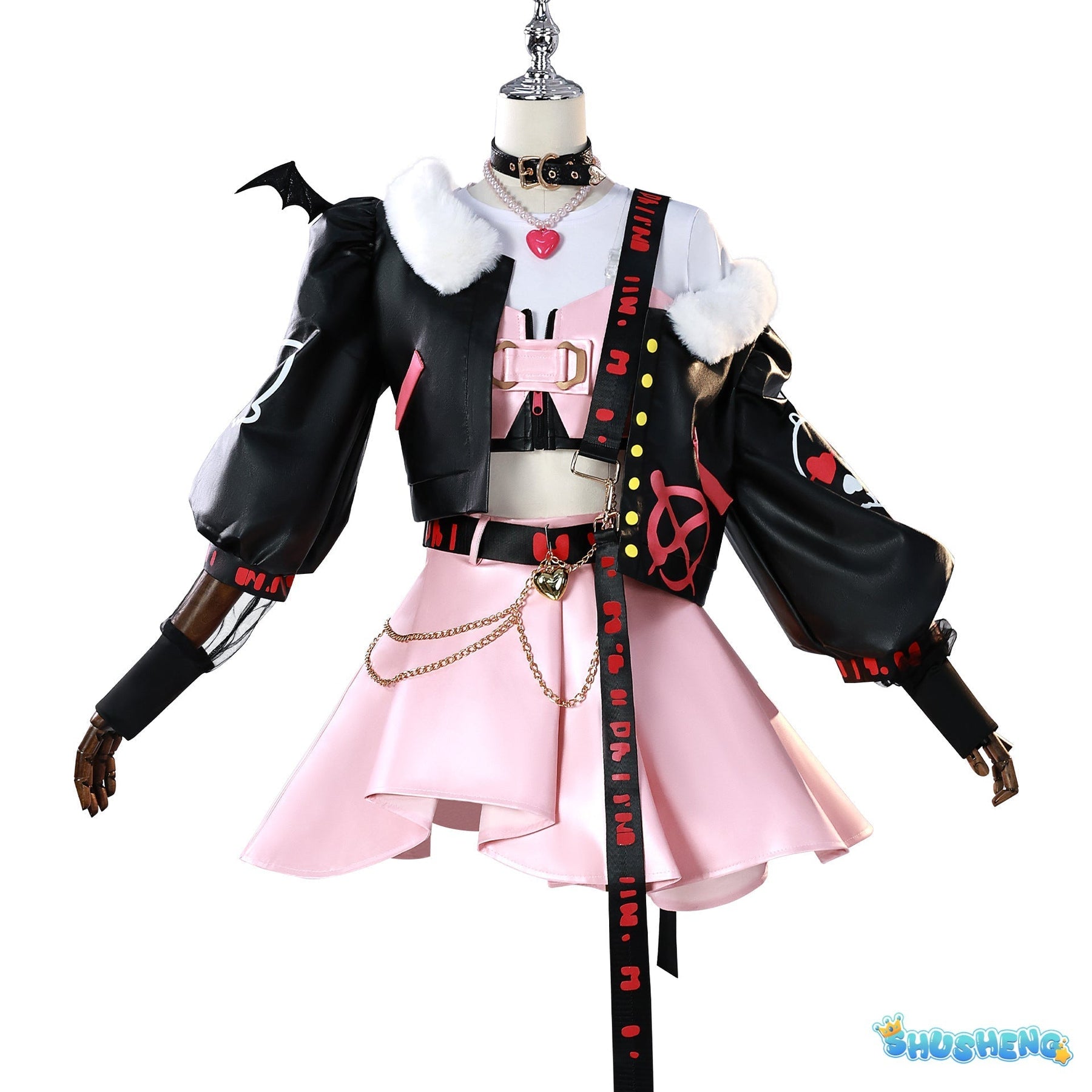 Anime Luo Tianyi Cosplay Costume Women Lovable Rock and Roll Halloween Carnival Uniform
