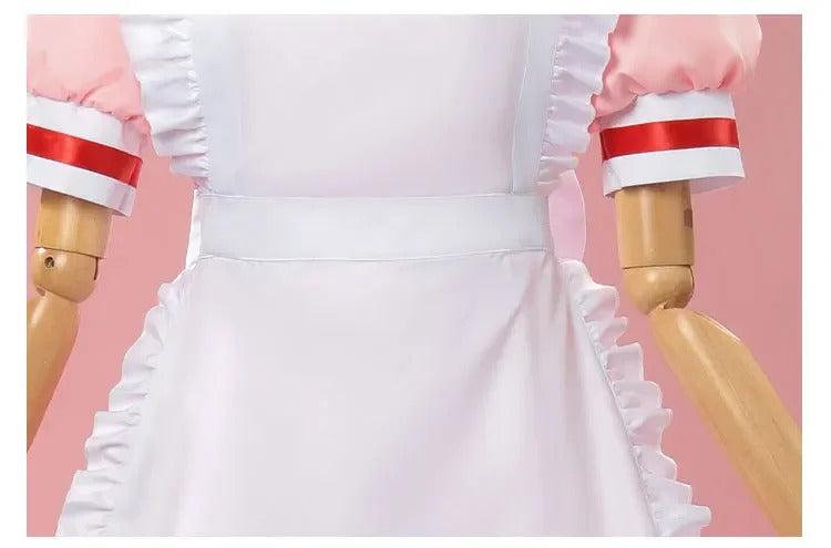 Anime Kaname Madoka Puella Magi Madoka Magica Cosplay Costume Halloween party pink maid dress Lolita girl sweet uniform set