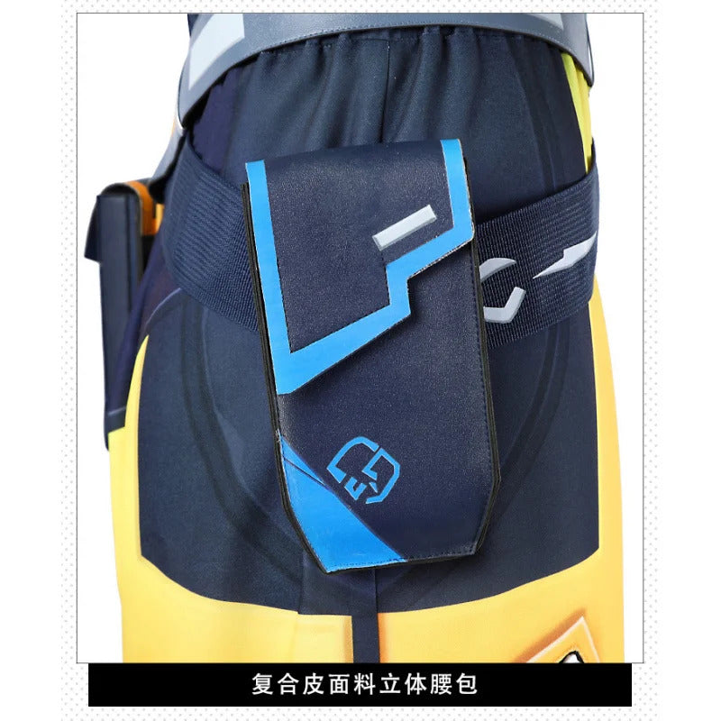 Game Waylay VALORANT Cosplay Costume Jumpsuit backpack waist bag necklace ear clip set Halloween casual for men women uniform