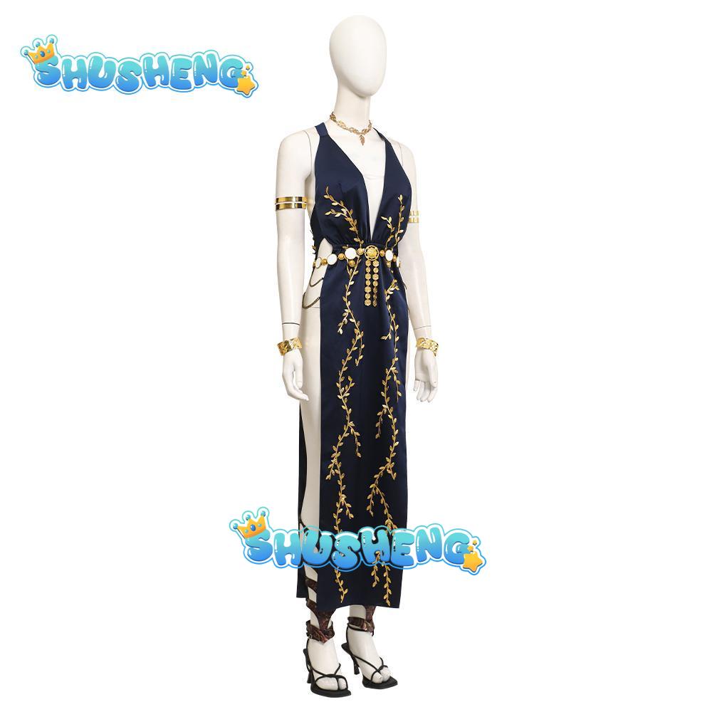 Game Elden cosplay ring Marika costume queen Marika the eternal sexy black high-quality long dress shoes Halloween woman uniform