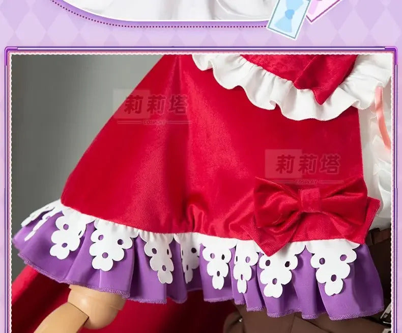 Manaka Laala cosplay 10th Anniversary Christmas red lolita dress Anime Pripara costume party gift girl accessories sweet new set