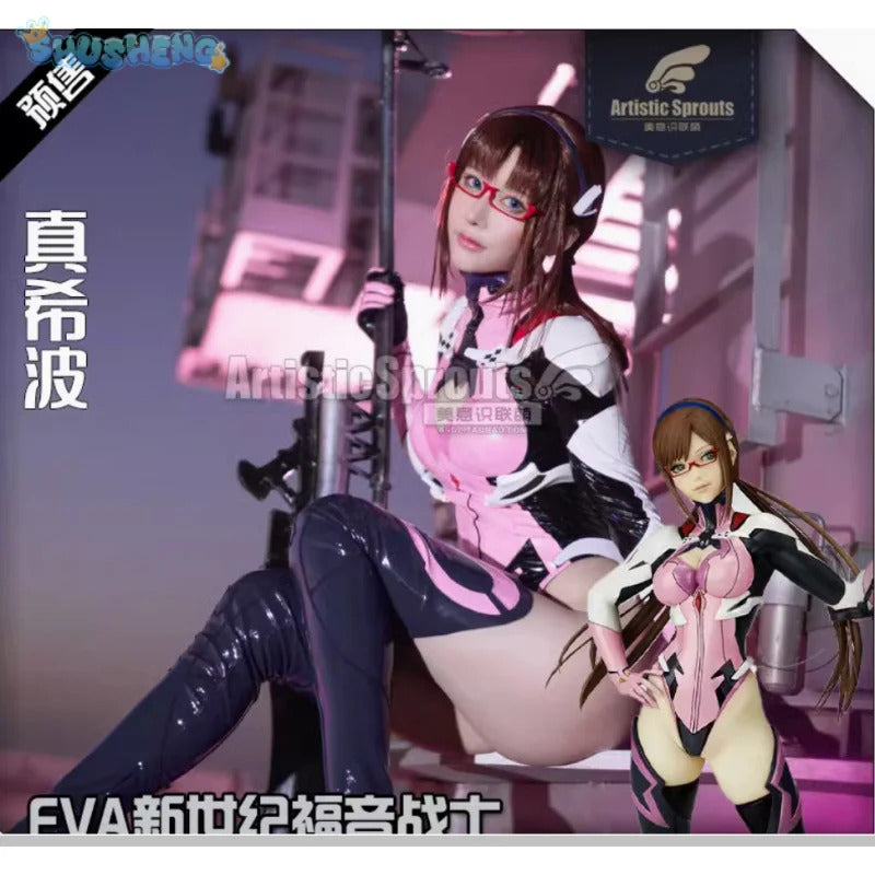 Mari Makinami Illustrious Anime EVA Cosplay Costume Women's sexy jumpsuit armor socks headwear set Halloween Carnival uniform