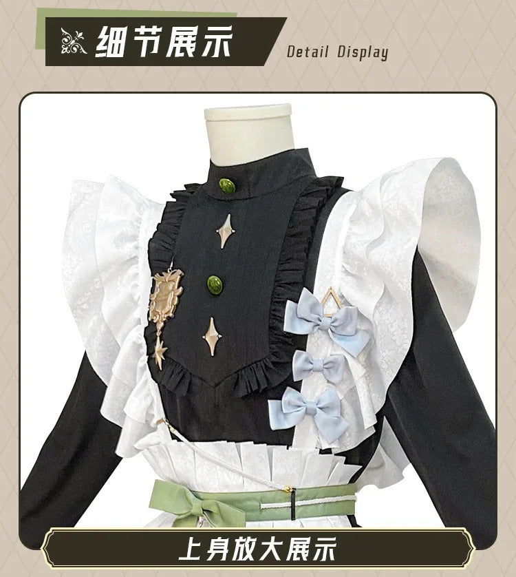 Nu: Carnival Olivine Cosplay Costume Sweet Maid Dress Halloween Carnival Lolita Uniform Accessories Prop Woman Man Olivine Set