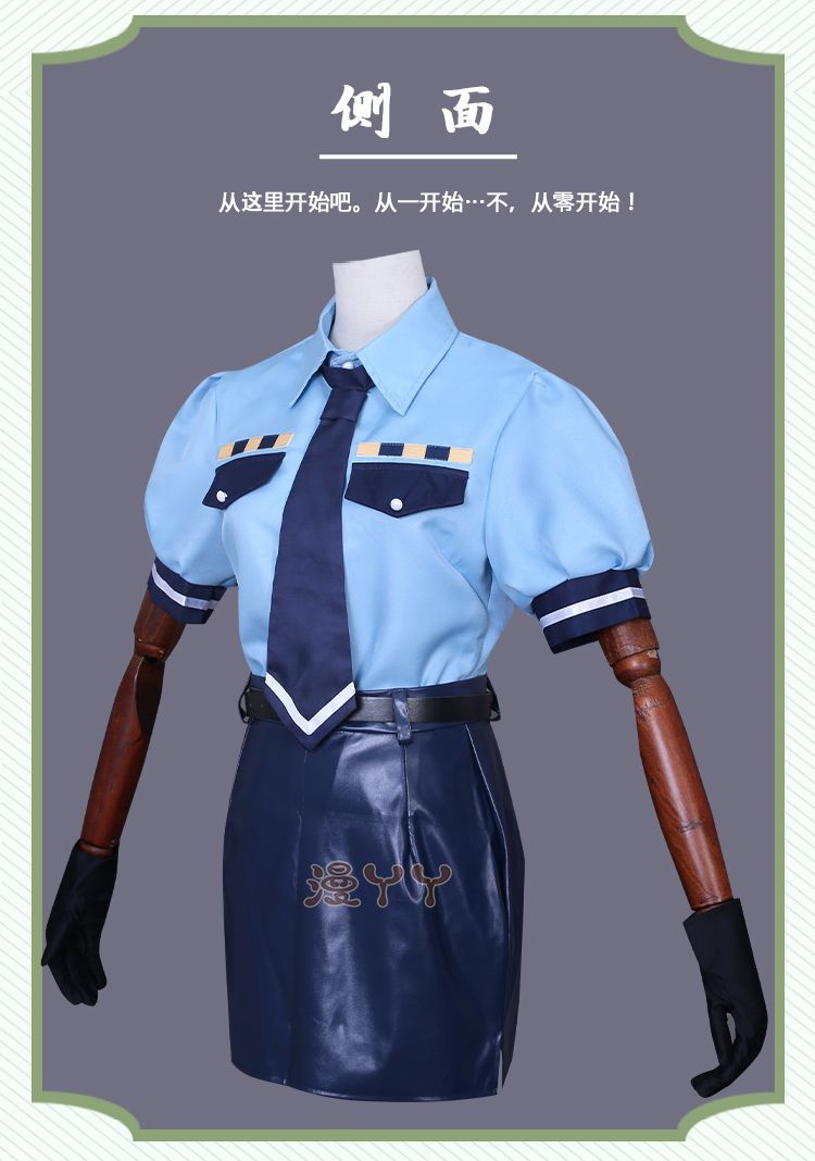 Anime Re:Life In A Different World From Zero Rem Cosplay Costume Wig Sexy Lady Police Officer Hat Uniform for Halloween Party