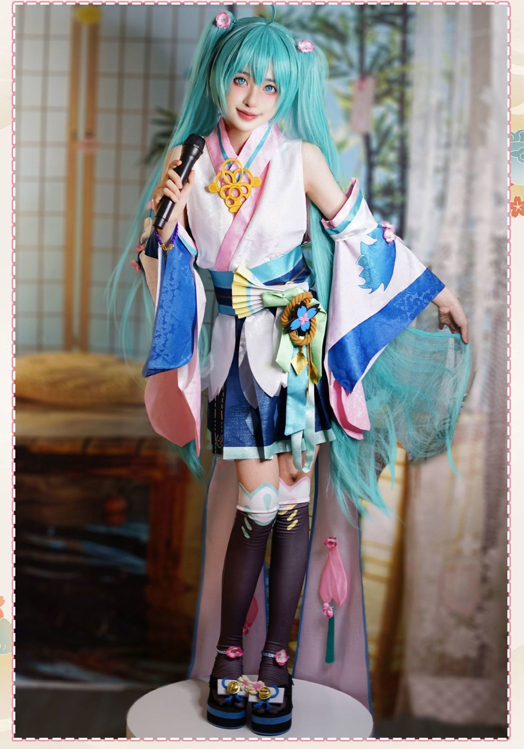Onmyoji Hatsune Miku Cosplay Costume Wig Shoes Full Set Party Dresses Uniform Suit Halloween Carnival Role Play Suit