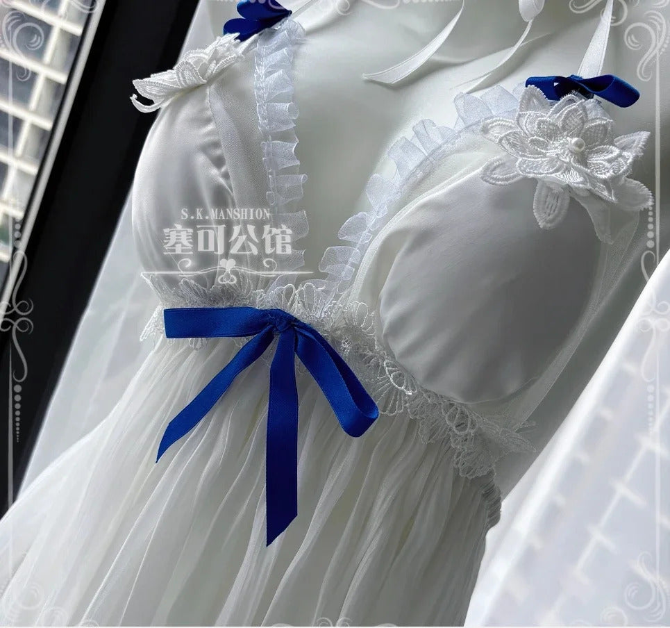 Game Azur Lane Shinano Cosplay Costume Halloween party women sexy white dress accessories prop set beach vacation swimsuit