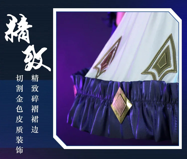 Shusheng-R LOL Gwen Cosplay Costume Dark Gothic Style Ruined Doll Outfit League Legends Cos Women Halloween Party Dress Custom