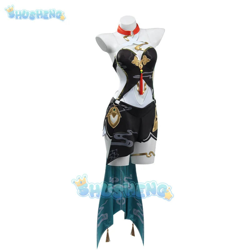 Game honkai: Star rail lingsha cosplay anime women fashion costume role play clothing Halloween carnival outfit full set