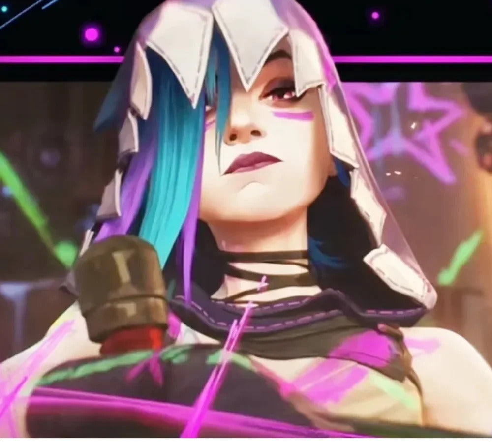 LoL Arcane Jinx Cosplay Costume Hat Finger Cover Outfits Women Vest Shorts Belt Gloves Halloween Carnival Suit Shusheng