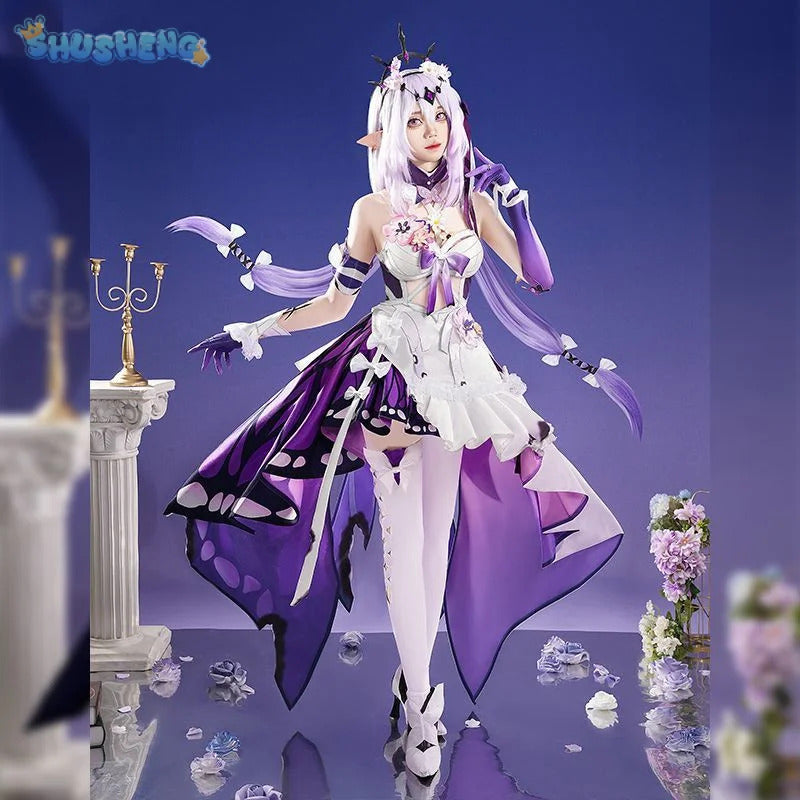 Game Honkai: Star Rail Castorice Cosplay Costume Halloween Carnival Gorgeous Dress Ladies Lolita Props Accessories Sweet Set