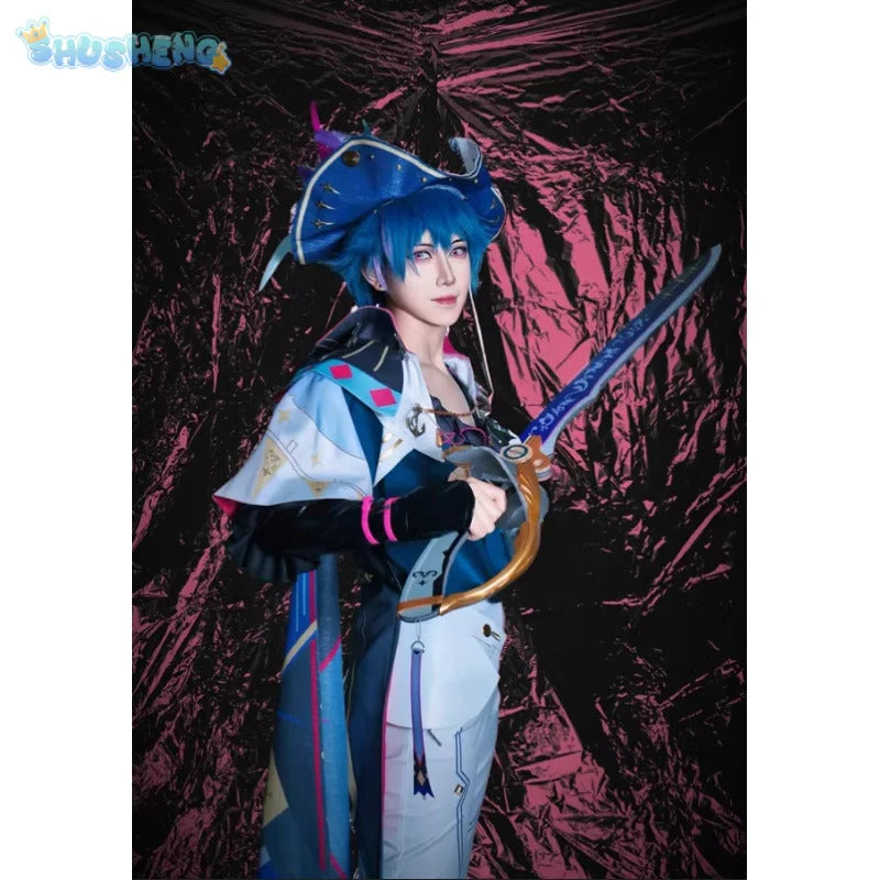 Game Wuthering Waves Brant Cosplay Costume Halloween party hat cloak wig prop set men women new handsome Brant uniform XS-XXXL