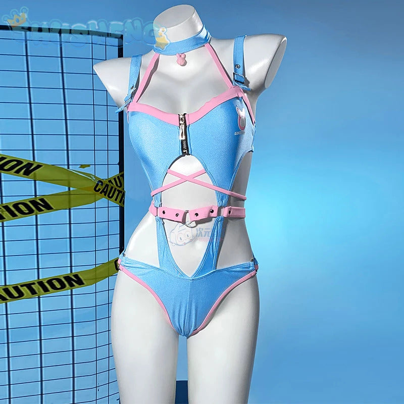D.Va Cosplay Game Overwatch Costume Water solvent sexy swimsuit dress jumpsuit Accessories Halloween party women's D.Va uniform