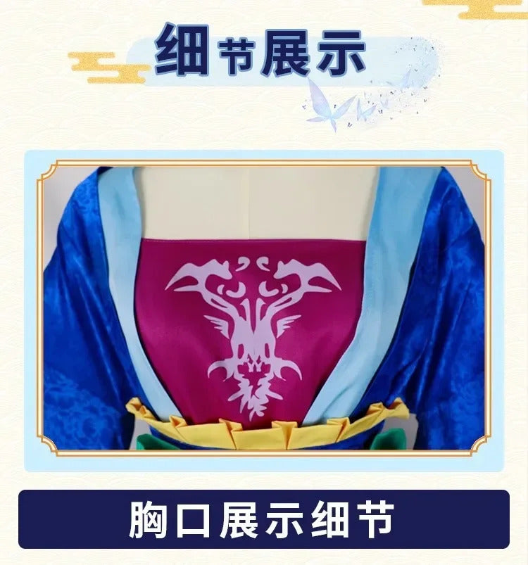 Anime The Apothecary Diaries Lihua Cosplay Costume Blue Dress Kusuriya No Hitorigoto Halloween Party for Women Girls Accessory