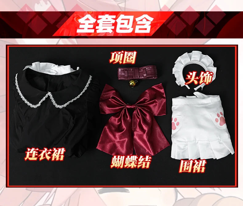 New Tamamo Cat Fate/Grand Order Cosplay FGO Costume Woman Man Halloween maid dress ear foot glove tail full set Lolita uniform