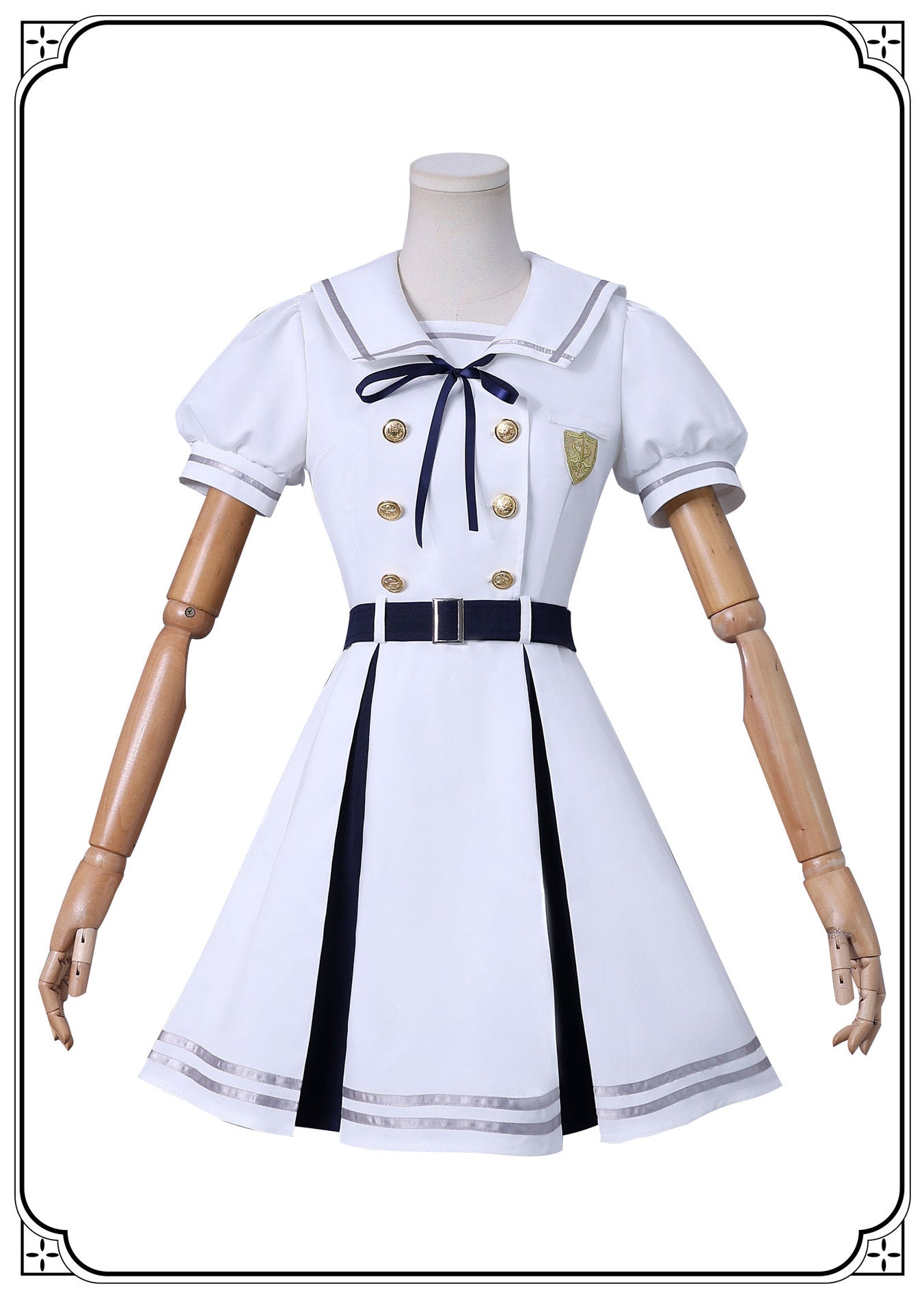 Anime BanG Dream! Ave Mujica Wakaba Mutsumi Cosplay Costume Japan South Korea White School Uniform Dress Wig Woman Kawaii Suit