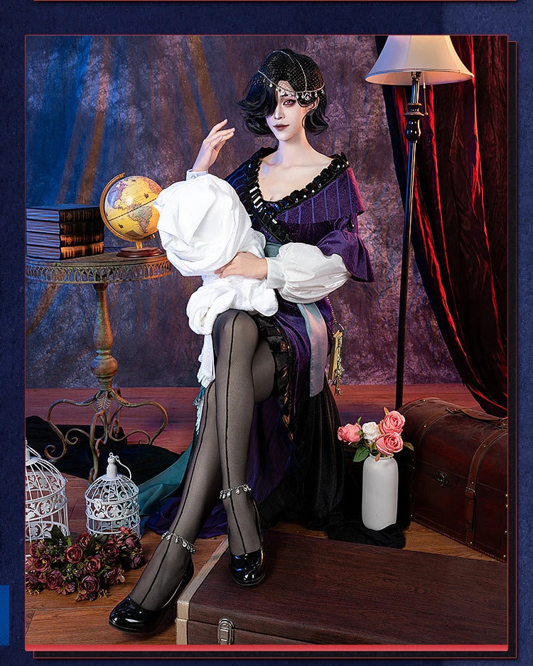 Game Reverse:1999 Tuesday Cosplay Christine costume Sexy Mature Purple Dress Accessories Halloween Ball Women New Uniform