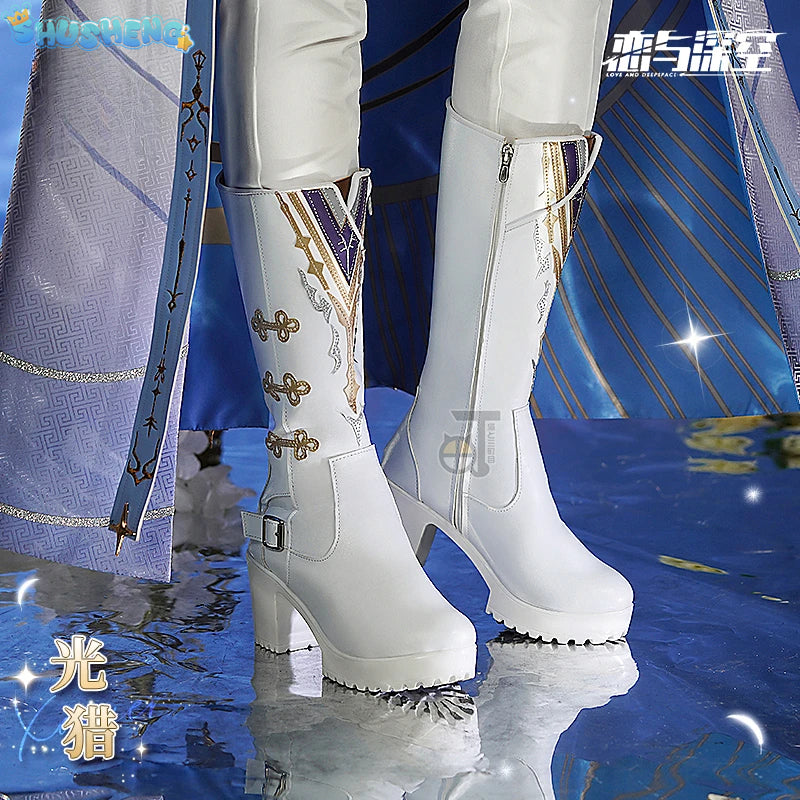 Love and Deepspace Xavier Cosplay Shoes Shimmering Moonlight Halloween Party Women Men Props Shusheng