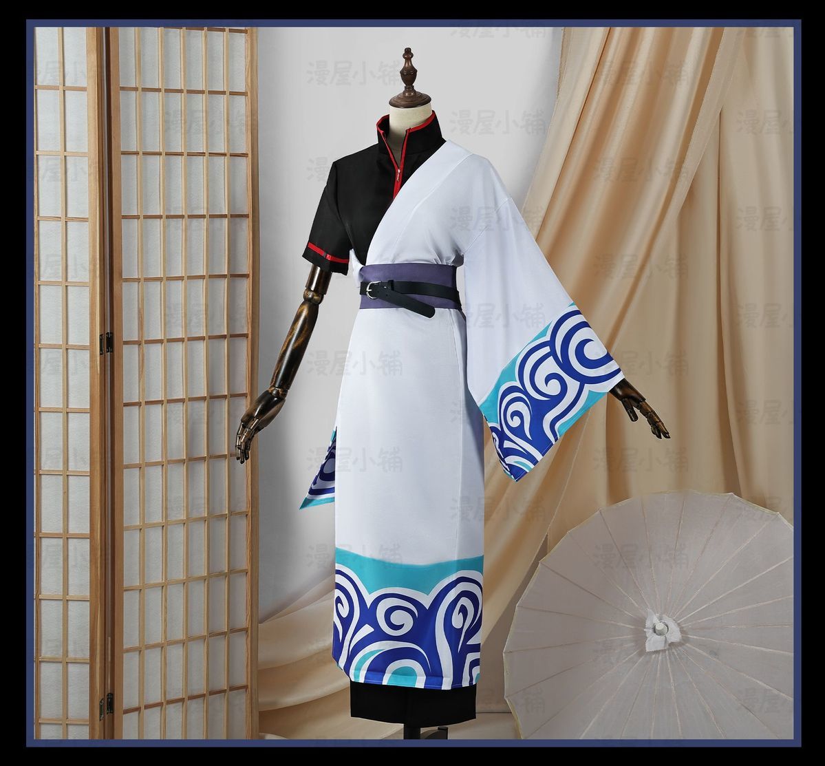 Gintama Anime Sakata Gintoki Cosplay Costume Wig Kimono Top Pants Cos Convention Halloween Christmas