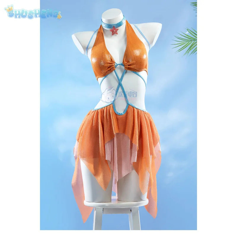 Movie Stella Cosplay Costume Halloween party sexy dress accessories prop set women beach sexy swimsuit Stella uniform
