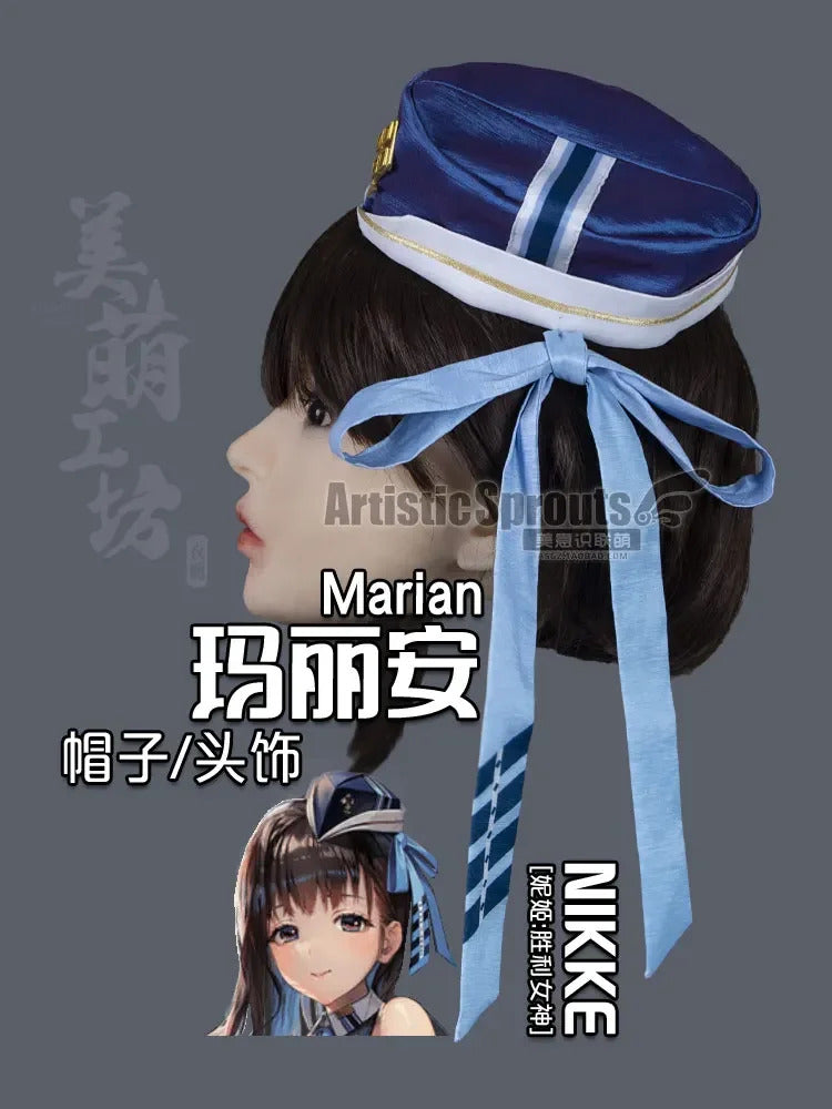 Nikke: Goddess of Victory Cosplay Marianne Costume Marian Women sexy bag buttocks skirt shirt tie hat socks Halloween uniform