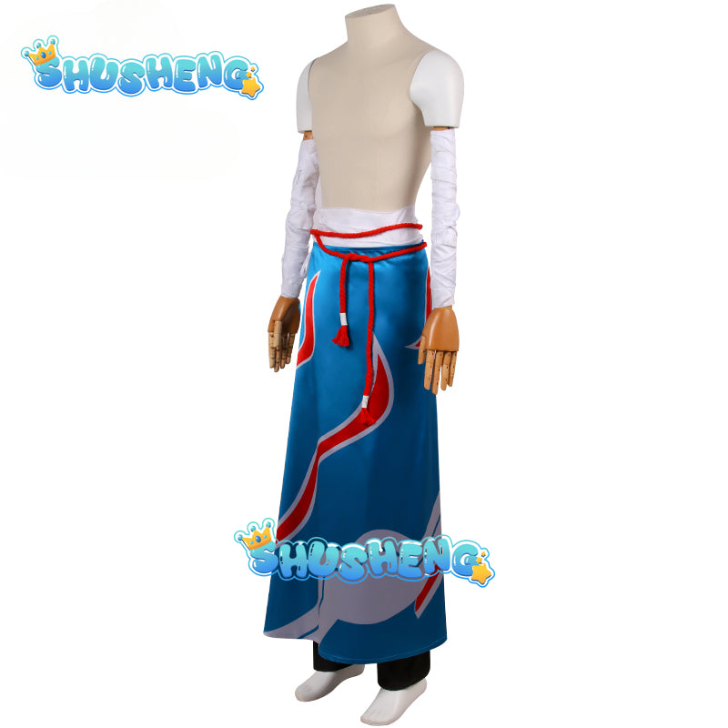 Game LOL Unforgotten Yone Cosplay Costume Wig Skirt Strap Straps Uniform Full Set Adult Man Woman Carnival Halloween Suit