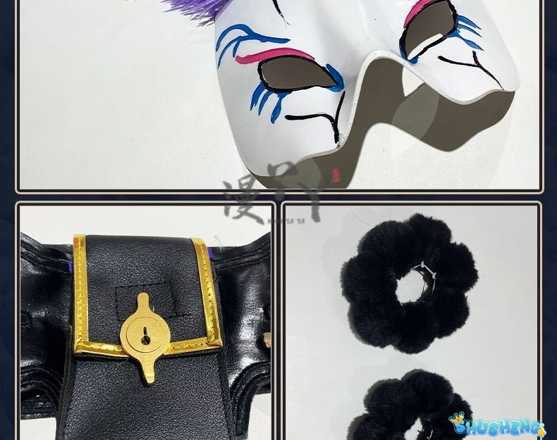 Game Wuthering Waves ROCCIA Cosplay Costume ROCCIA Wig Two Tail Women Girl Halloween Performance Stage Roleplay Uniform
