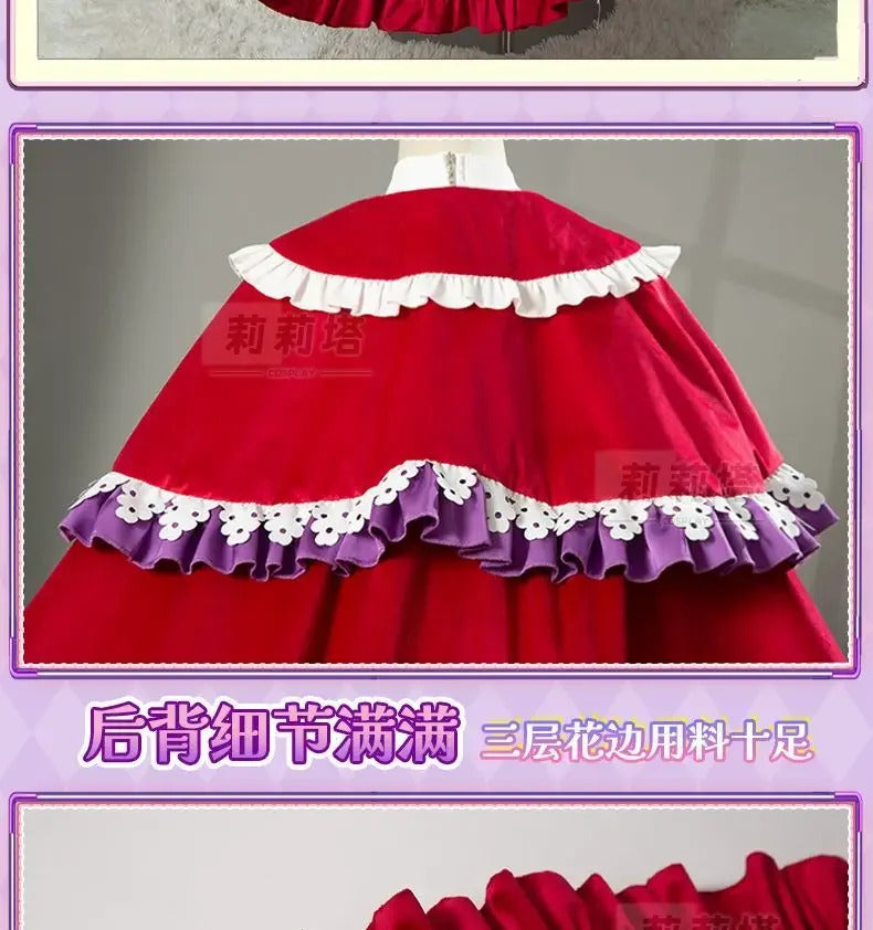 Manaka Laala cosplay 10th Anniversary Christmas red lolita dress Anime Pripara costume party gift girl accessories sweet new set