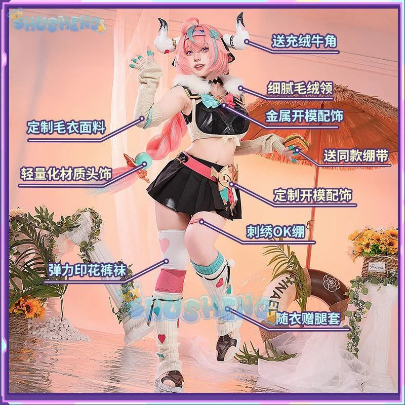 Shusheng-R Genshin Impact Varesa Wrestlers Cosplay Costume Uniform Halloween Carnival Party Christmas Play Role Clothes Clothing for Women