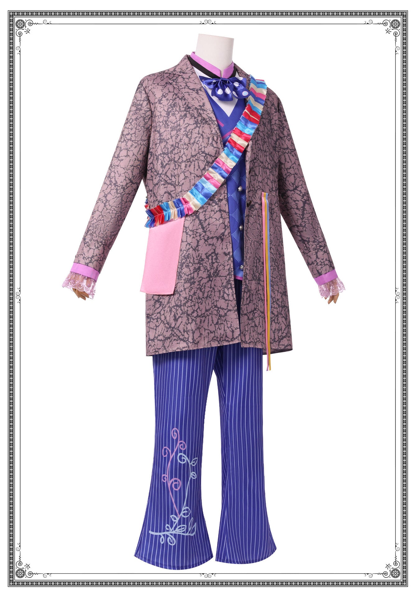 Alice in Wonderland cosplay hat man costume, Mad Hatter movie character play dress-up suit