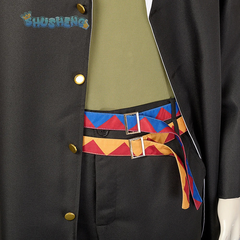 Anime JoJo's Bizarre Adventure Kujo Jotaro Cosplay Costume Hat vest coat belt Halloween carnival Woman man full set uniform