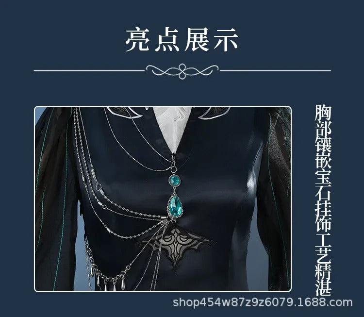 Shusheng-R Game Path to Nowhere MBCC-S-016 Cosplay Jelena Costume Halloween Party Sexy Black Long Dress Accessories Props Women's Uniform