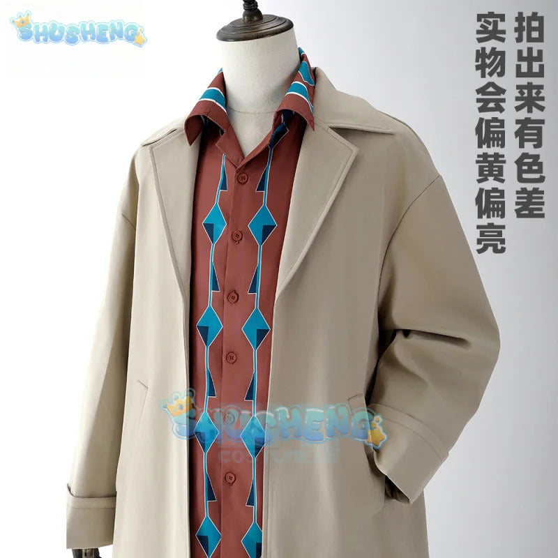 Anime Sakamoto Days Yoichi Nagumo Cosplay Costume Beige Trench Coat Shirt Assassin Taro Sakamoto Halloween Party Women Men