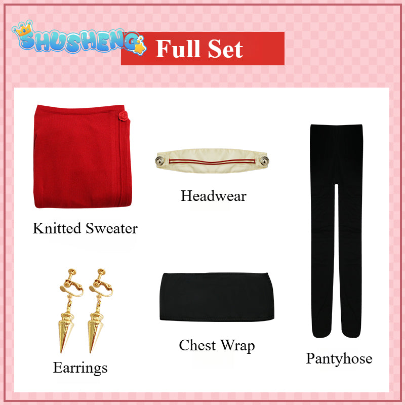 Anime FAMILY Cosplay Yor Forger Yor Briar Cosplay Costume Women Sexy Red Sweater Mini Dress Thorn Princess Costumes