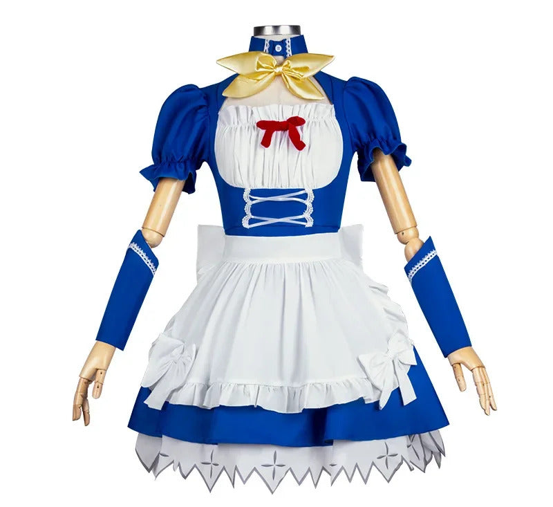 Anime EVA Asuka Langley Soryu Ayanami Rei Cosplay Costume Halloween Party Sweet Maid Uniform Dress Socks Headwear Prop Woman Set