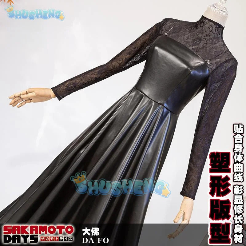 Anime Sakamoto Days Osaragi Cosplay Costume Dress Veil Stocking Assassin Taro Sakamoto Halloween Party for Women Prop