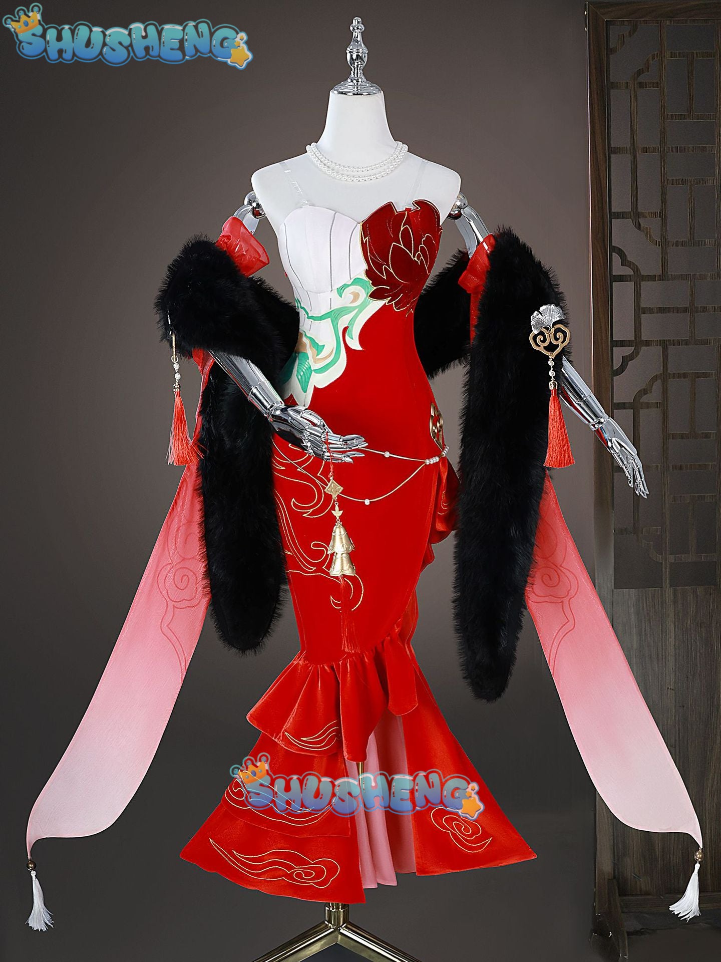 NEW Jia Duo Bao X Honkai Star Rail Tingyun Fugue Cosplay Costume Ting Yun Aventurine Cosplay Costume Suits Wig Shoes Full Sets