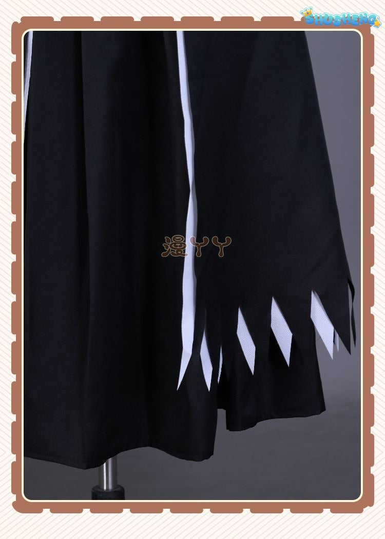 Anime Bleach Kurosaki Ichigo Cosplay Costume Japanese Manga Cosplay Black and White Outfit Halloween Role Play Uniform for Men