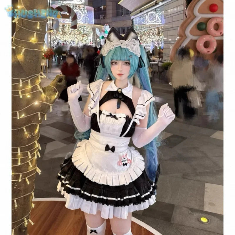 Shusheng-N Game NIKKE:The Goddess of Victory Privaty Cosplay Costume Halloween Sweet Maid Dress Women Lolita Uniform Accessories Prop Set