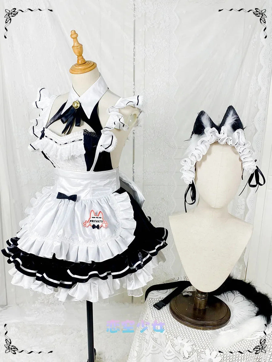 Shusheng-N Game NIKKE:The Goddess of Victory Privaty Cosplay Costume Halloween Sweet Maid Dress Women Lolita Uniform Accessories Prop Set
