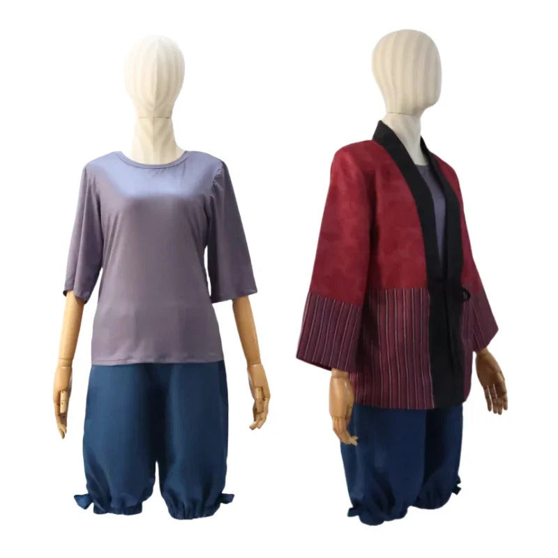 Anime DAN DA DAN Hashaka Baba Cosplay Highway Baba Costume Halloween Party New Coat Pants Set Men Women Casual Uniform S-XXL