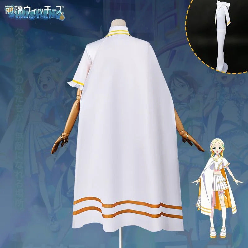 Mitsumata Choko Anime Maebashi Witches Cosplay Costume Top cloak skirt headwear socks hair clip Halloween JK sweet girl uniform