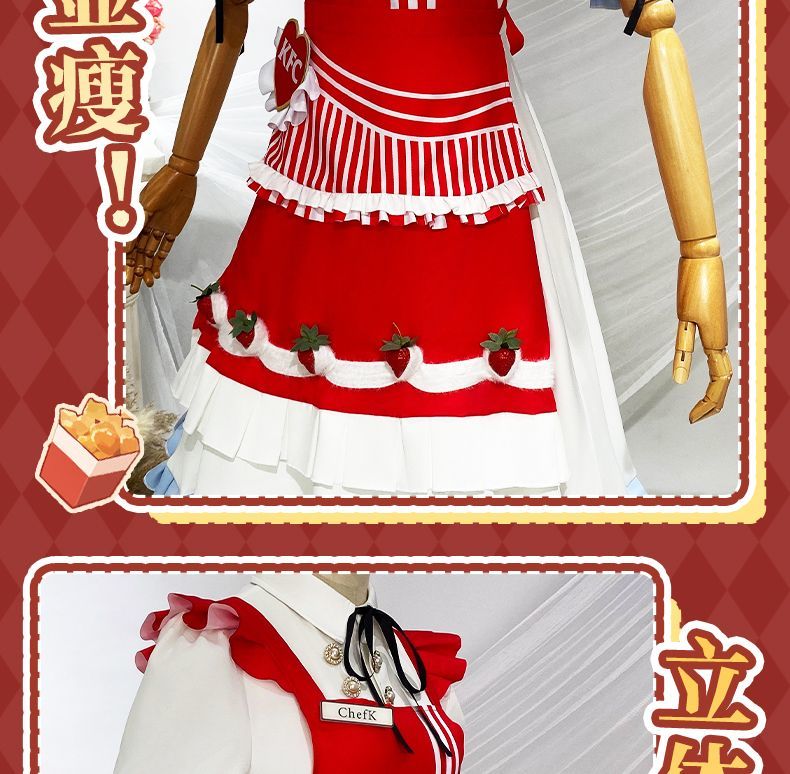 Identity V Grace Naiad Game Suit Sweet Lovely Maid Dress Cosplay Costume Halloween Party Role Play Outfit Women