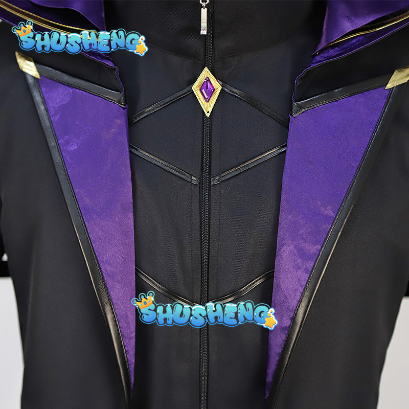 Kagenou Cid Cosplay Costume Anime The Eminence In Shadow Minoru Kageno Black Uniform Shadow Garden Cloak Belt Gloves Outfits