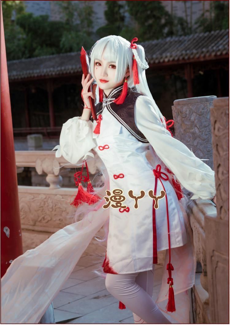 Shiranui Onmyoji Shiranui Cosplay Costume Halloween party dress female cheongsam